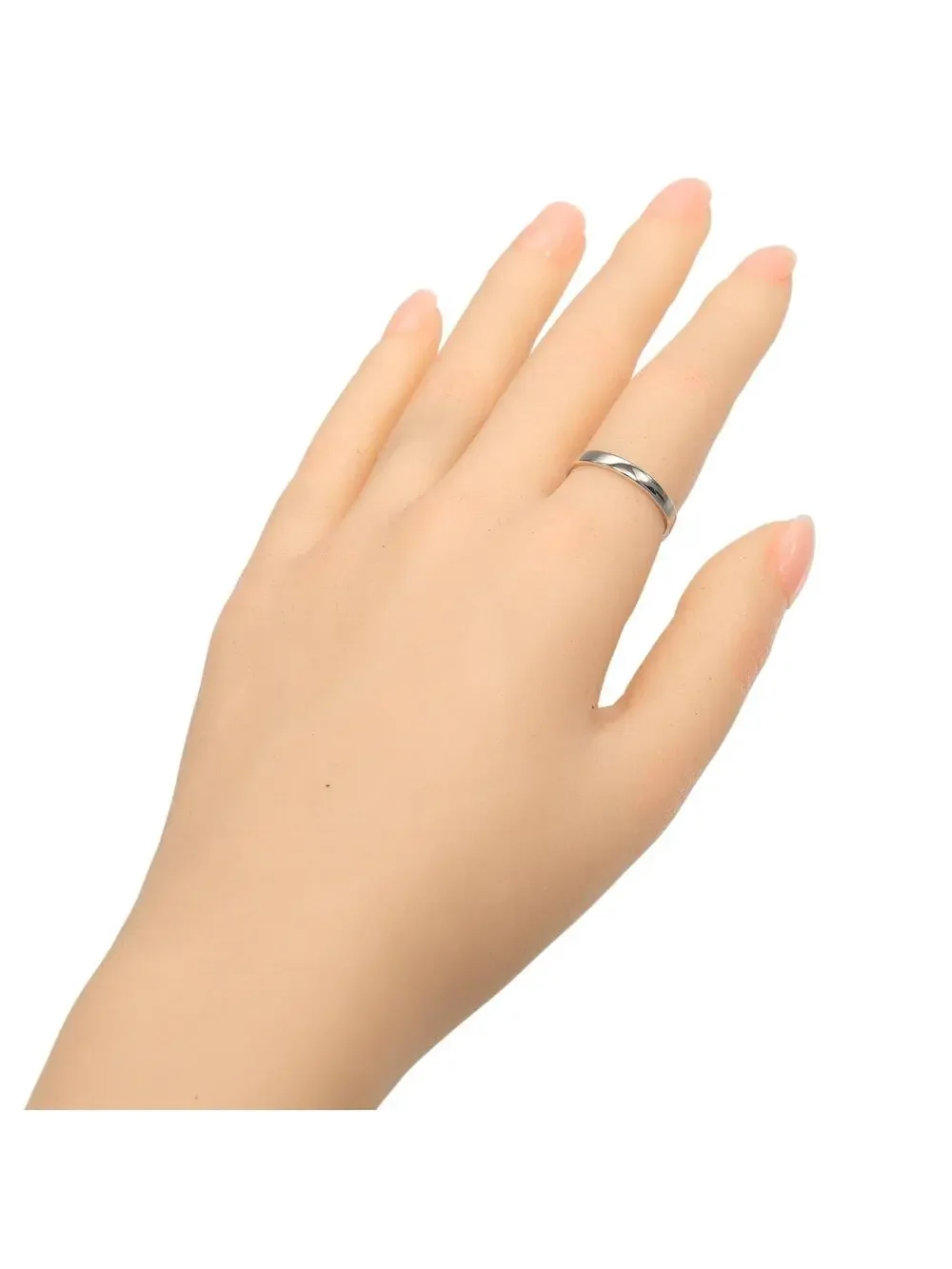 Chanel John Eternal Band Ring Platinum #327472C95B